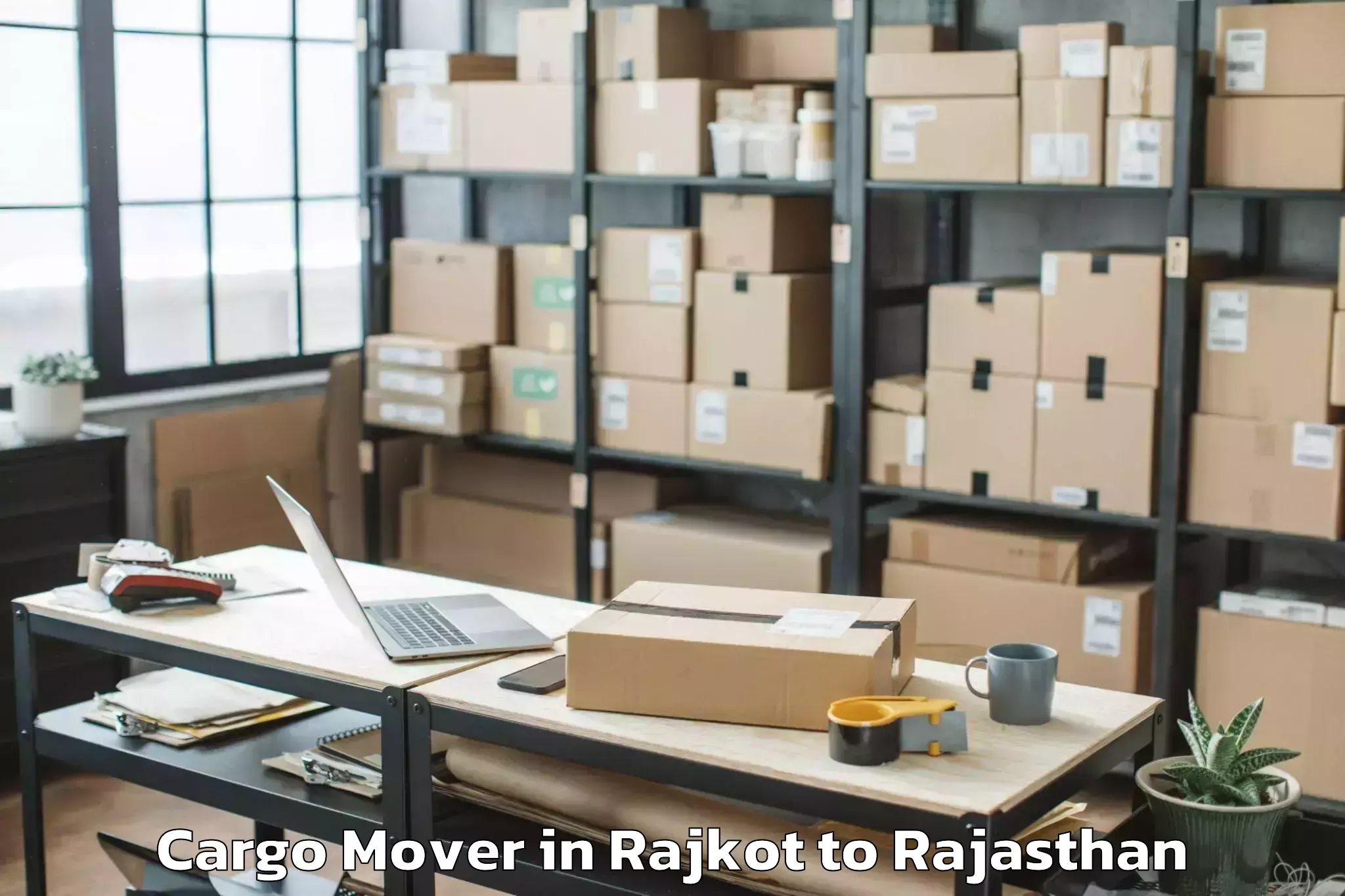 Book Rajkot to Jk Lakshmipat University Jaipu Cargo Mover Online